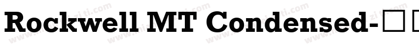 Rockwell MT Condensed字体转换